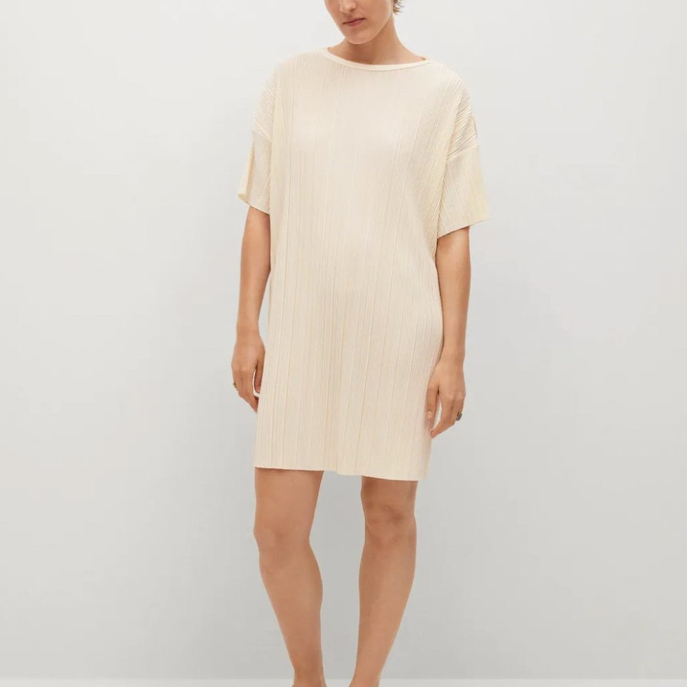 Mango textured flowy dress